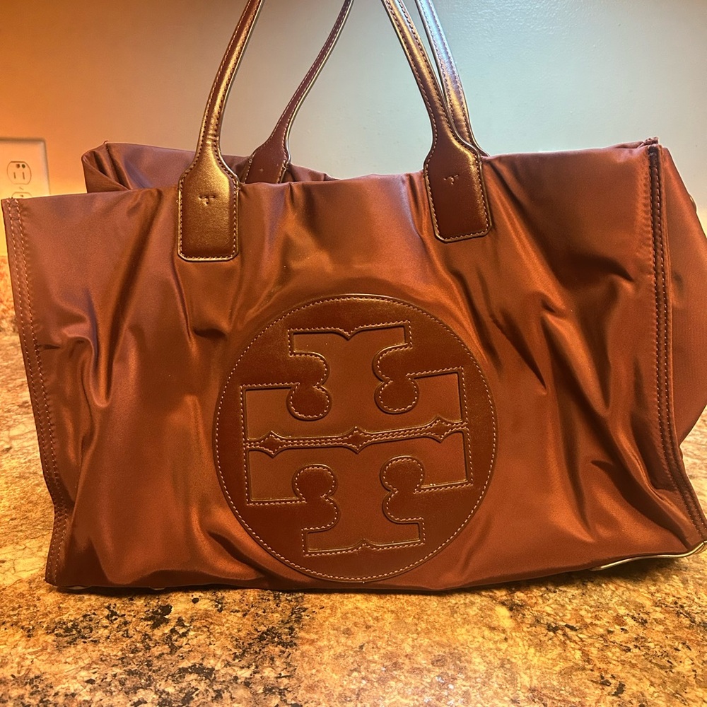 Tory Burch Burgundy Brown Tote